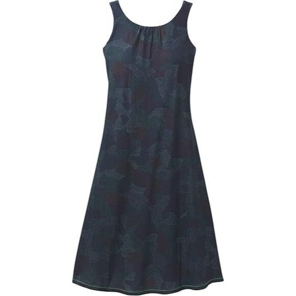 prAna Women's Skypath Dress Deep Pine Dottie NWT Small - Picture 3 of 8